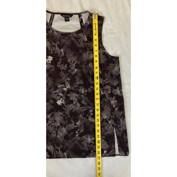 Athleta Zephyr Sleeveless Tank Top Athletic Casual Black White Gray Size Medium - Picture 8 of 10